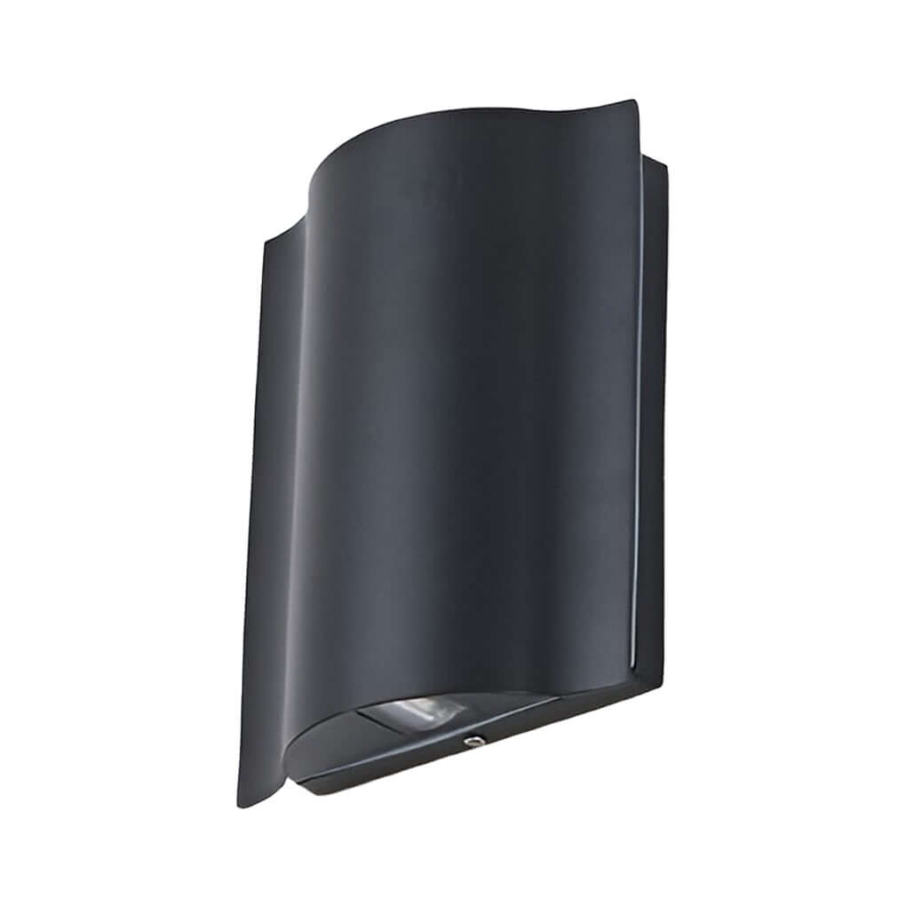 Wellen-Design LED Außenwandleuchte – Up & Down Strahler in Schwarz-Lighting > Outdoor Lighting > Outdoor Wall Lighting > Up & Down Wall Lights-Lumensis-2-flammig-Weiß-Lumensis