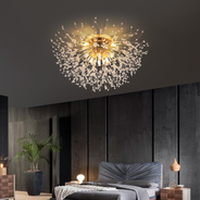 LED Deckenlampe Pusteblume – Florale Designerleuchte in Gold & Silber-Ceiling lamps-Lumensis-4 Köpfe Silber-Weißes Licht-Lumensis