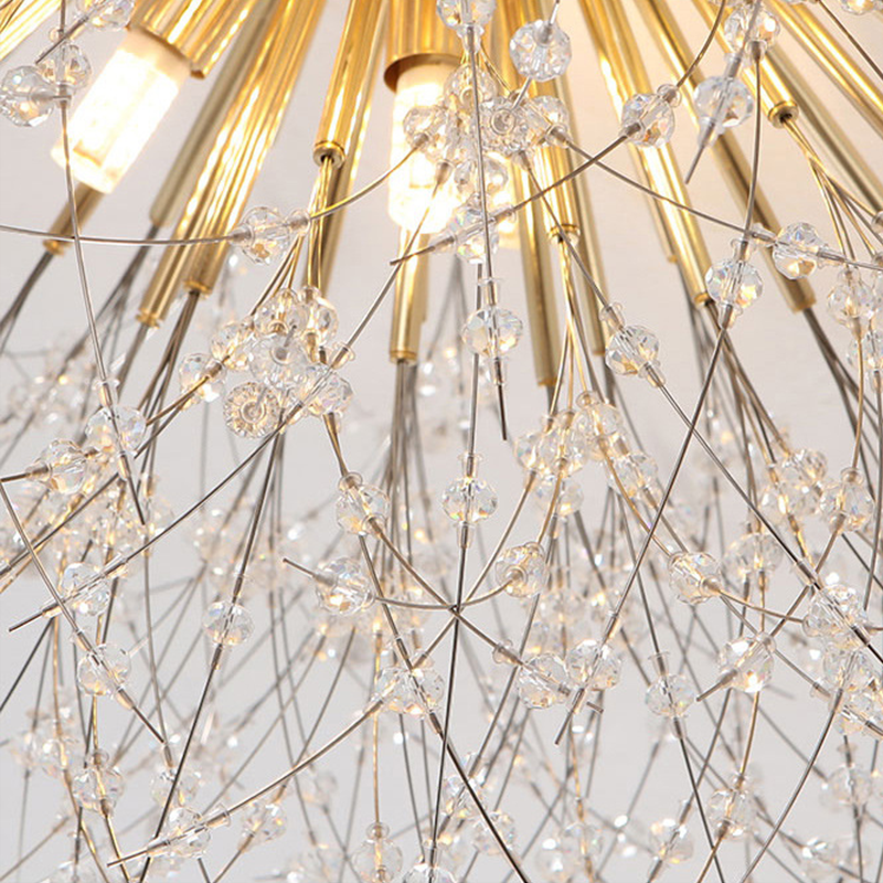 LED Deckenlampe Pusteblume – Florale Designerleuchte in Gold & Silber-Ceiling lamps-Lumensis-4 Köpfe Silber-Weißes Licht-Lumensis