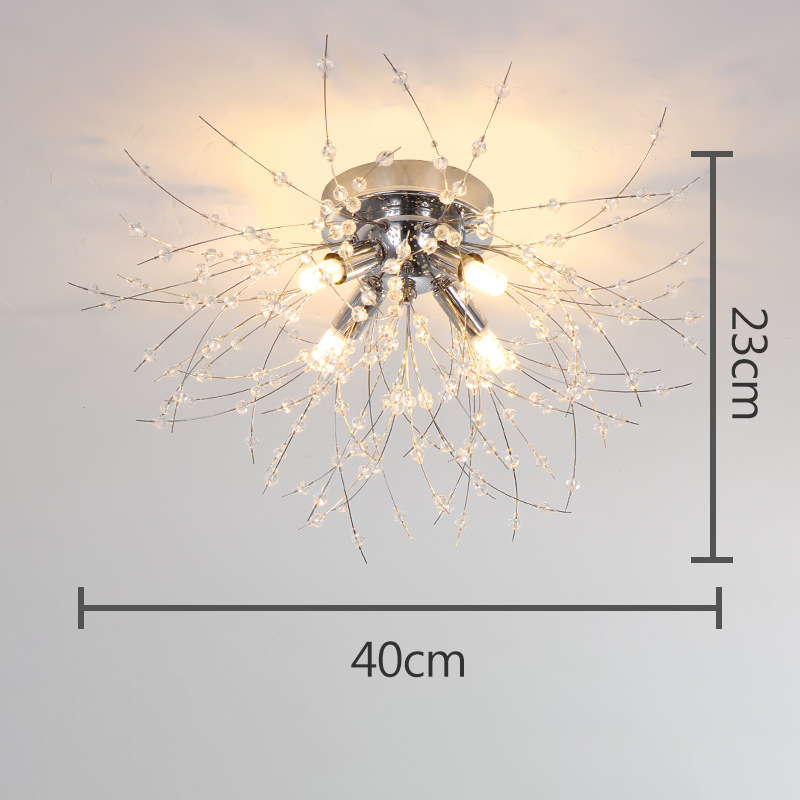 LED Deckenlampe Pusteblume – Florale Designerleuchte in Gold & Silber-Ceiling lamps-Lumensis-4 Köpfe Silber-Weißes Licht-Lumensis
