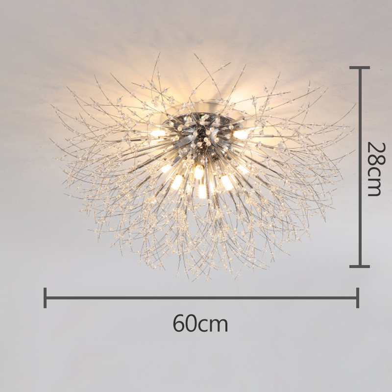 LED Deckenlampe Pusteblume – Florale Designerleuchte in Gold & Silber-Ceiling lamps-Lumensis-4 Köpfe Silber-Weißes Licht-Lumensis