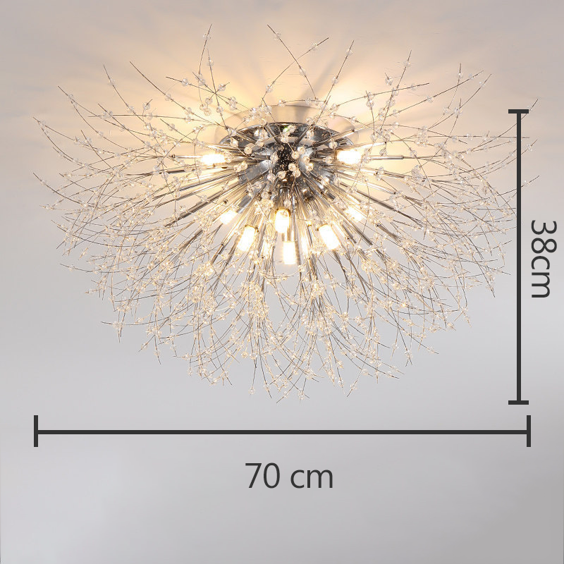 LED Deckenlampe Pusteblume – Florale Designerleuchte in Gold & Silber-Ceiling lamps-Lumensis-4 Köpfe Silber-Weißes Licht-Lumensis