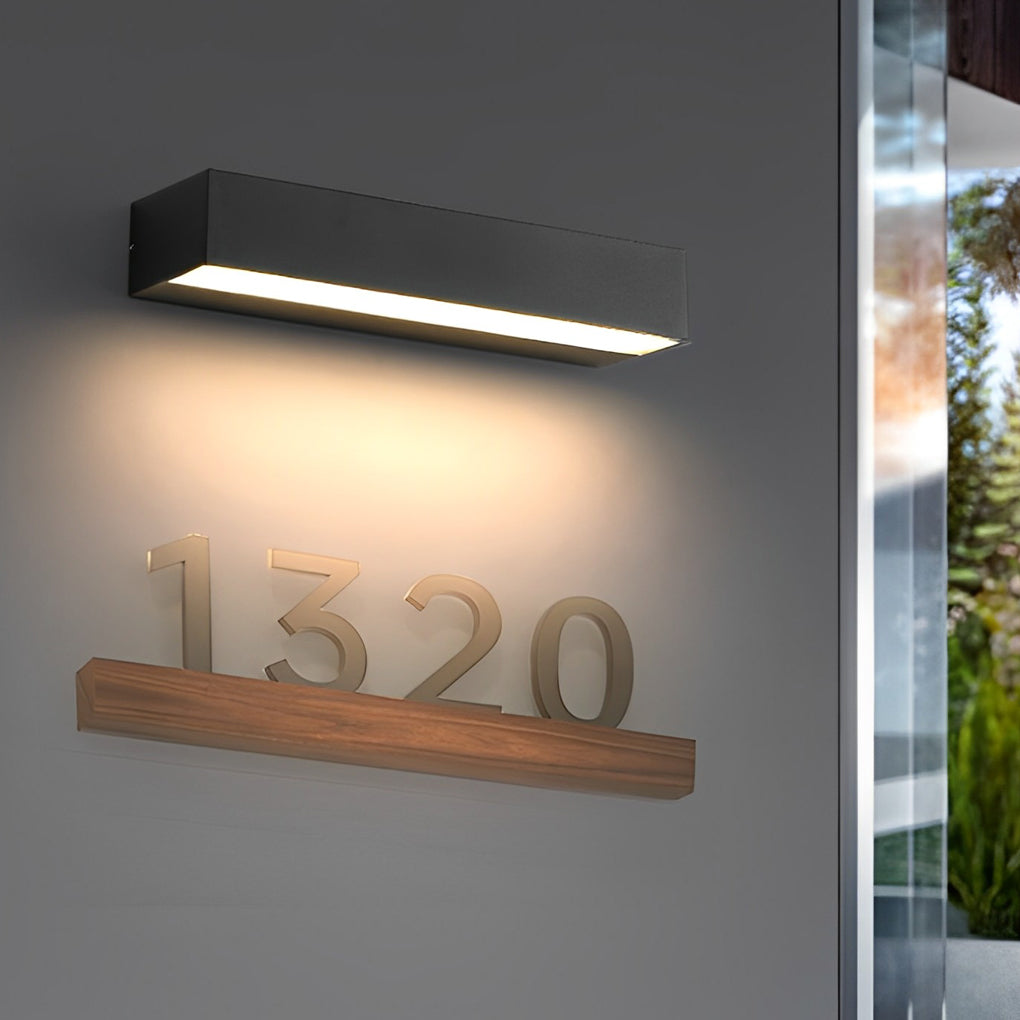 Linear LED Außenwandleuchte – Minimalistische Fassadenlampe in Schwarz-Lighting > Outdoor Lighting > Outdoor Wall Lighting > Linear Wall Lights-Lumensis-20cm-Warmes Weiß-Lumensis