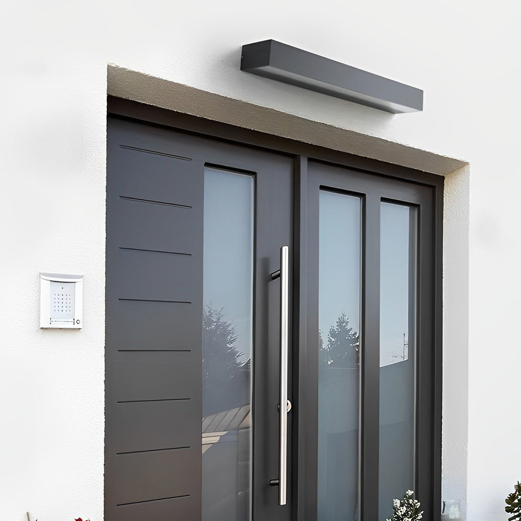 Linear LED Außenwandleuchte – Minimalistische Fassadenlampe in Schwarz-Lighting > Outdoor Lighting > Outdoor Wall Lighting > Linear Wall Lights-Lumensis-20cm-Warmes Weiß-Lumensis