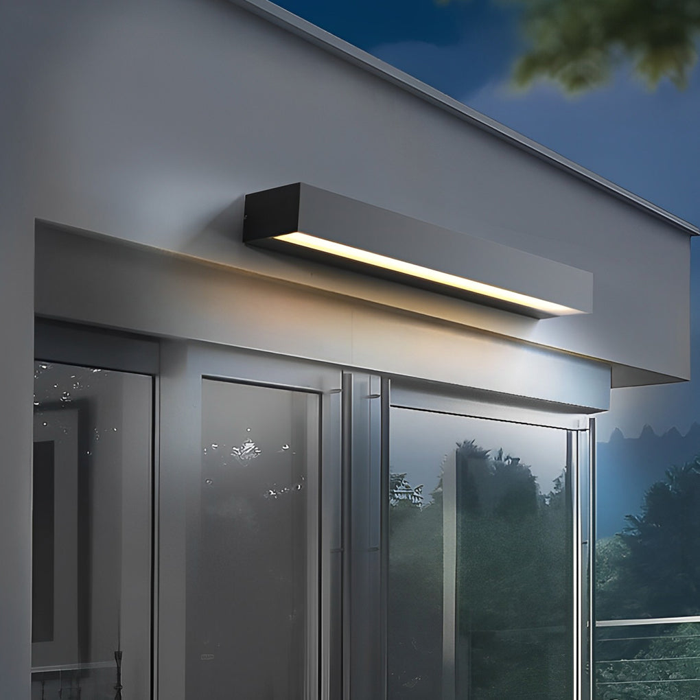 Linear LED Außenwandleuchte – Minimalistische Fassadenlampe in Schwarz-Lighting > Outdoor Lighting > Outdoor Wall Lighting > Linear Wall Lights-Lumensis-20cm-Warmes Weiß-Lumensis