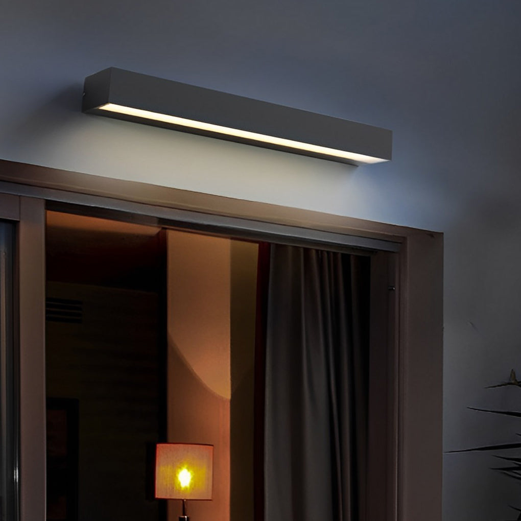 Linear LED Außenwandleuchte – Minimalistische Fassadenlampe in Schwarz-Lighting > Outdoor Lighting > Outdoor Wall Lighting > Linear Wall Lights-Lumensis-20cm-Warmes Weiß-Lumensis