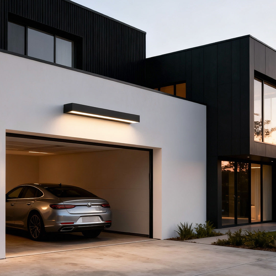 Linear LED Außenwandleuchte – Minimalistische Fassadenlampe in Schwarz-Lighting > Outdoor Lighting > Outdoor Wall Lighting > Linear Wall Lights-Lumensis-80cm-Warmes Weiß-Lumensis
