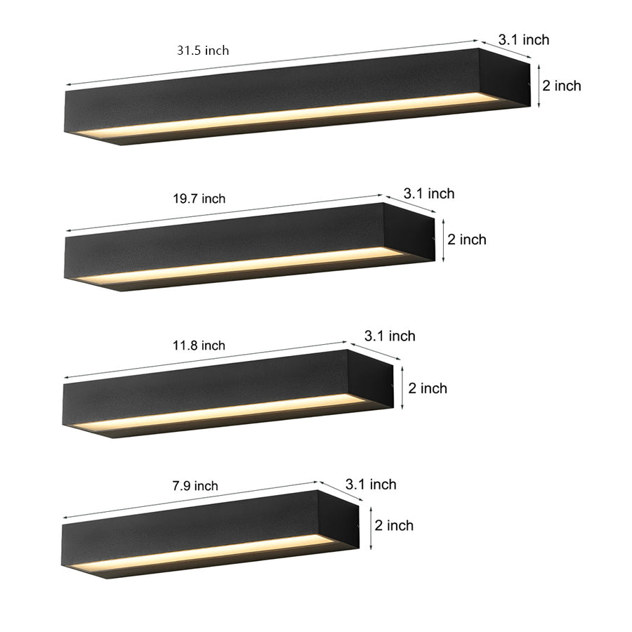 Linear LED Außenwandleuchte – Minimalistische Fassadenlampe in Schwarz-Lighting > Outdoor Lighting > Outdoor Wall Lighting > Linear Wall Lights-Lumensis-20cm-Warmes Weiß-Lumensis