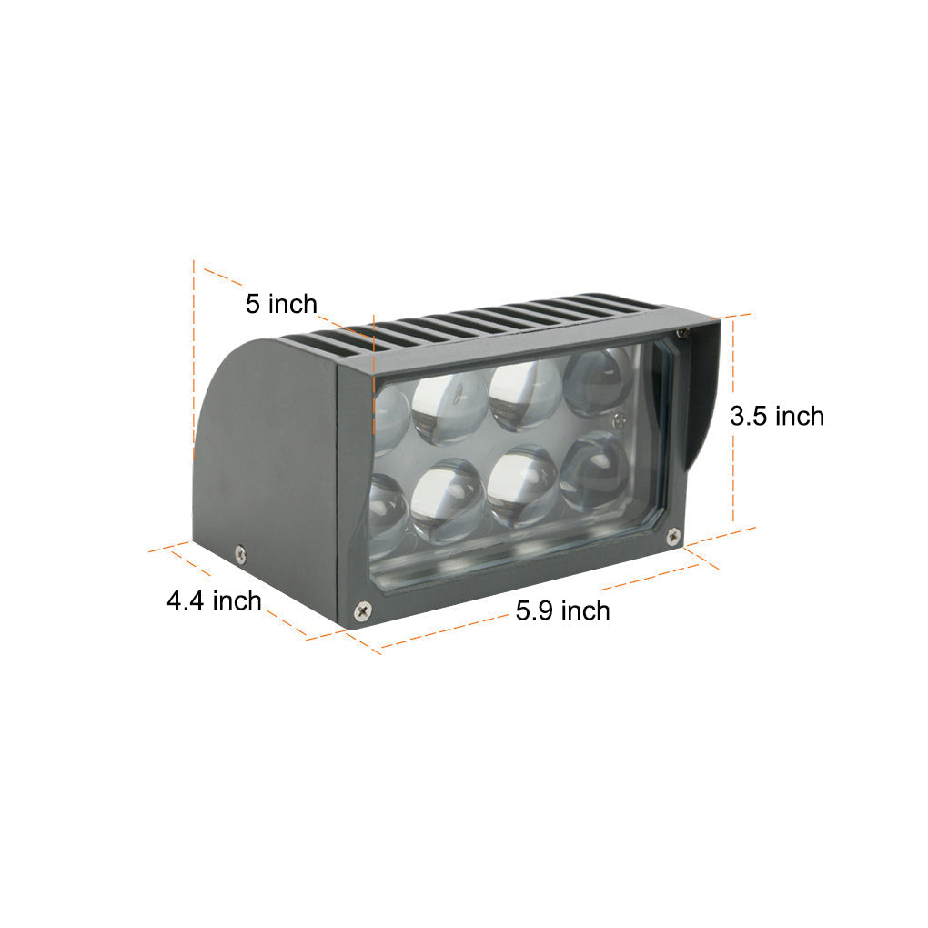 LED Fassadenstrahler 24W – Architektur-Spotlight Grau IP65-Lighting > Outdoor Lighting > Outdoor Wall Lighting > Up & Down Wall Lights-Lumensis-Weiß-1 Stück-Lumensis