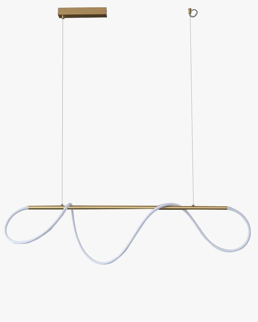 LED Pendelleuchte Wellen-Design – Moderne Designer-Hängelampe-Chandelier-Lumensis-Mattschwarz-110cm-Lumensis