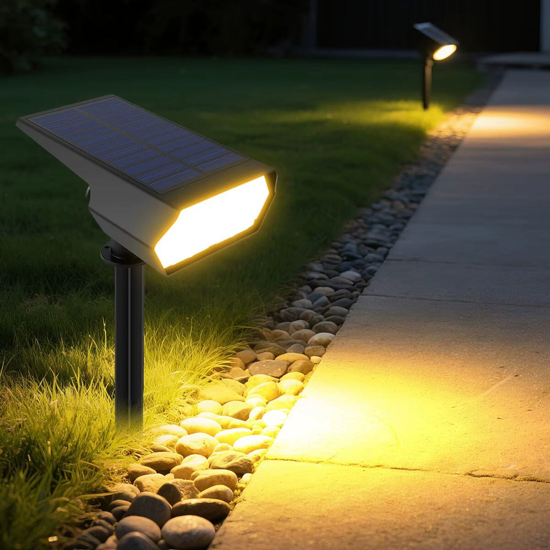 LED Solar-Wandleuchte Downlight – Verstellbar & Wasserdicht IP65-Lighting > Outdoor Lighting > Outdoor Wall Lighting > Outdoor Wall Sconces-Lumensis-Weiß-2 Stück-Lumensis