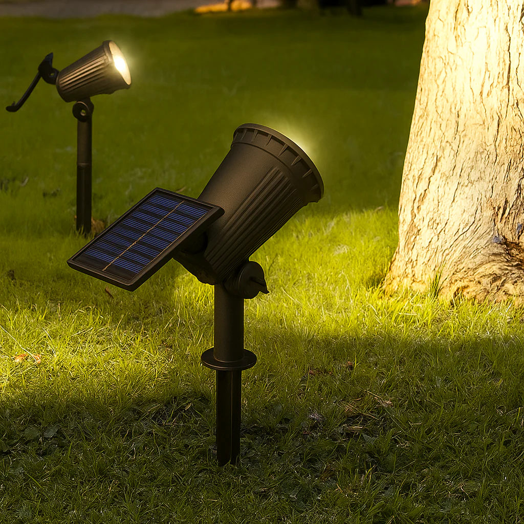 LED Solar-Gartenstrahler Alu – Verstellbarer Spot mit RGB & Warmweiß-Lighting > Outdoor Lighting > Landscape Lighting > Spotlights-Lumensis-1 Stück-Lumensis