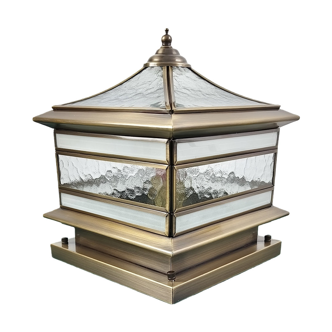 Antike Solar-Sockelleuchte – Wetterfeste LED-Gartenlampe für Mauern-Lighting > Outdoor Lighting > Outdoor Post Lights > Pillar Lights-Lumensis-40 X 40 X 45cm-Fest verdrahtet-Lumensis