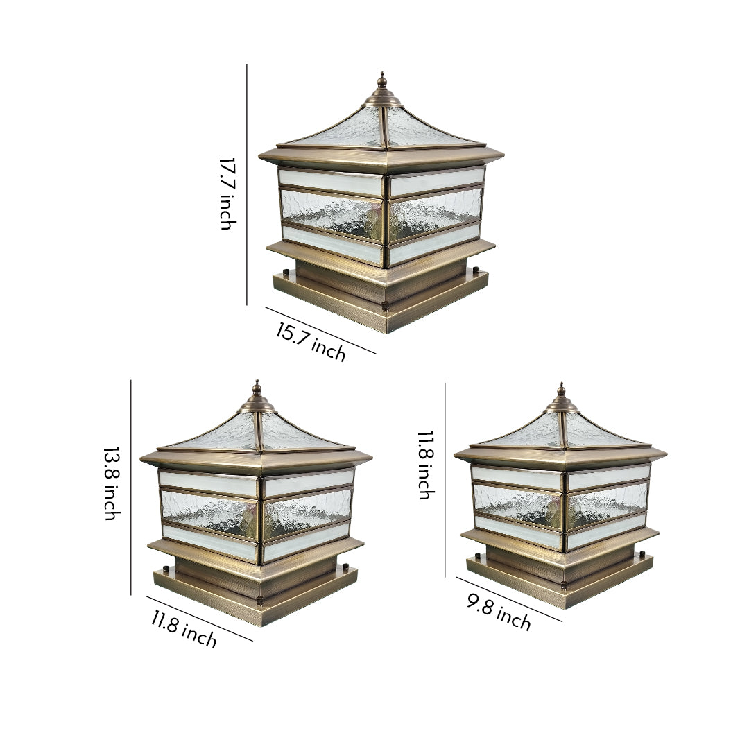Antike Solar-Sockelleuchte – Wetterfeste LED-Gartenlampe für Mauern-Lighting > Outdoor Lighting > Outdoor Post Lights > Pillar Lights-Lumensis-25 X 25 X 30cm-Solar-Lumensis