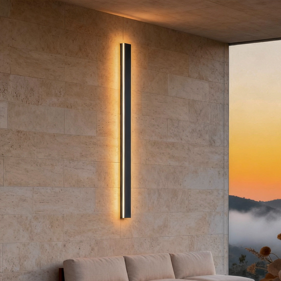Ultraflache LED Außenwandleuchte – Lineares Design & Dimmbar – Schwarz-Lighting > Outdoor Lighting > Outdoor Wall Lighting > Linear Wall Lights-Lumensis-100 cm-Warmes Weiß-Lumensis