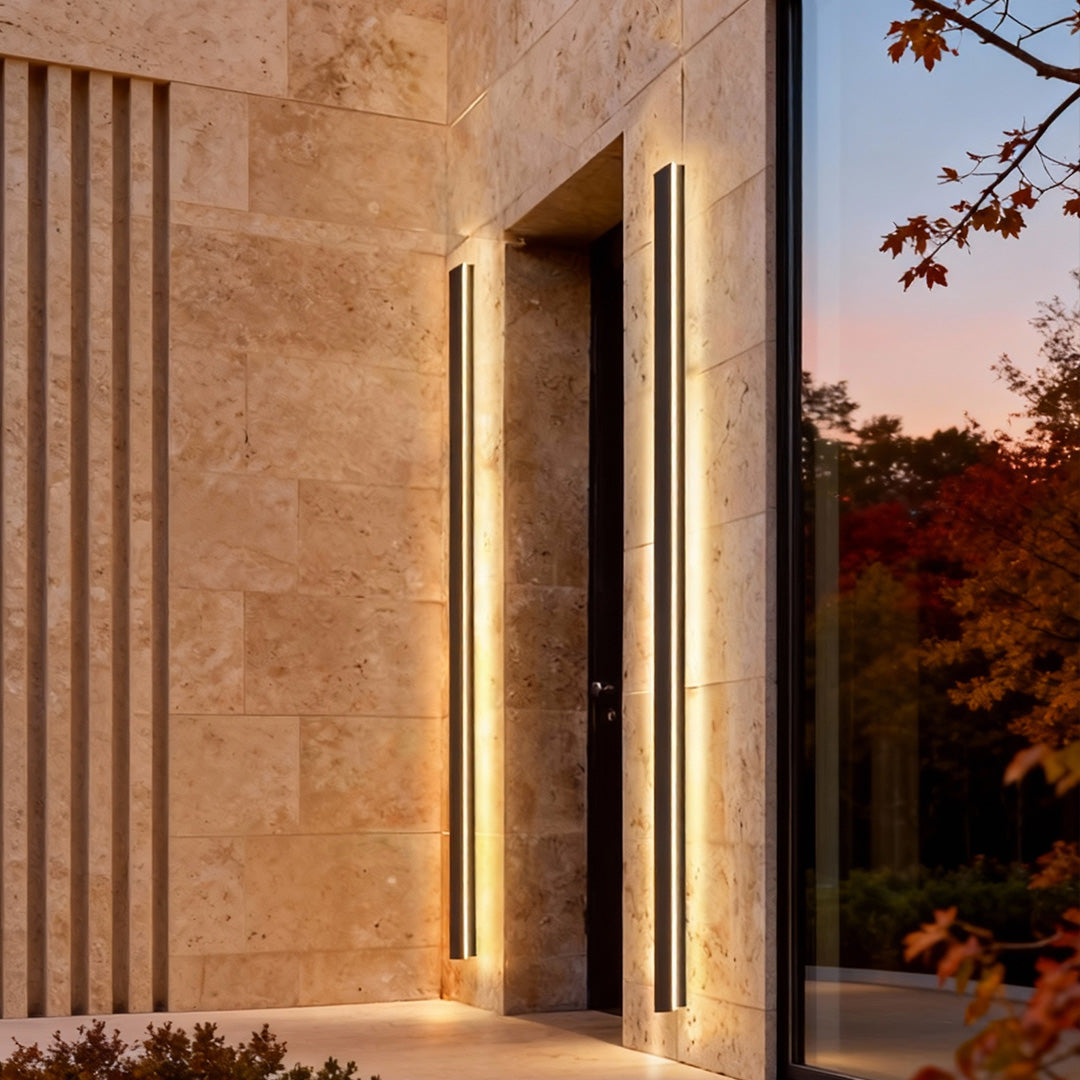 Ultraflache LED Außenwandleuchte – Lineares Design & Dimmbar – Schwarz-Lighting > Outdoor Lighting > Outdoor Wall Lighting > Linear Wall Lights-Lumensis-100 cm-Warmes Weiß-Lumensis
