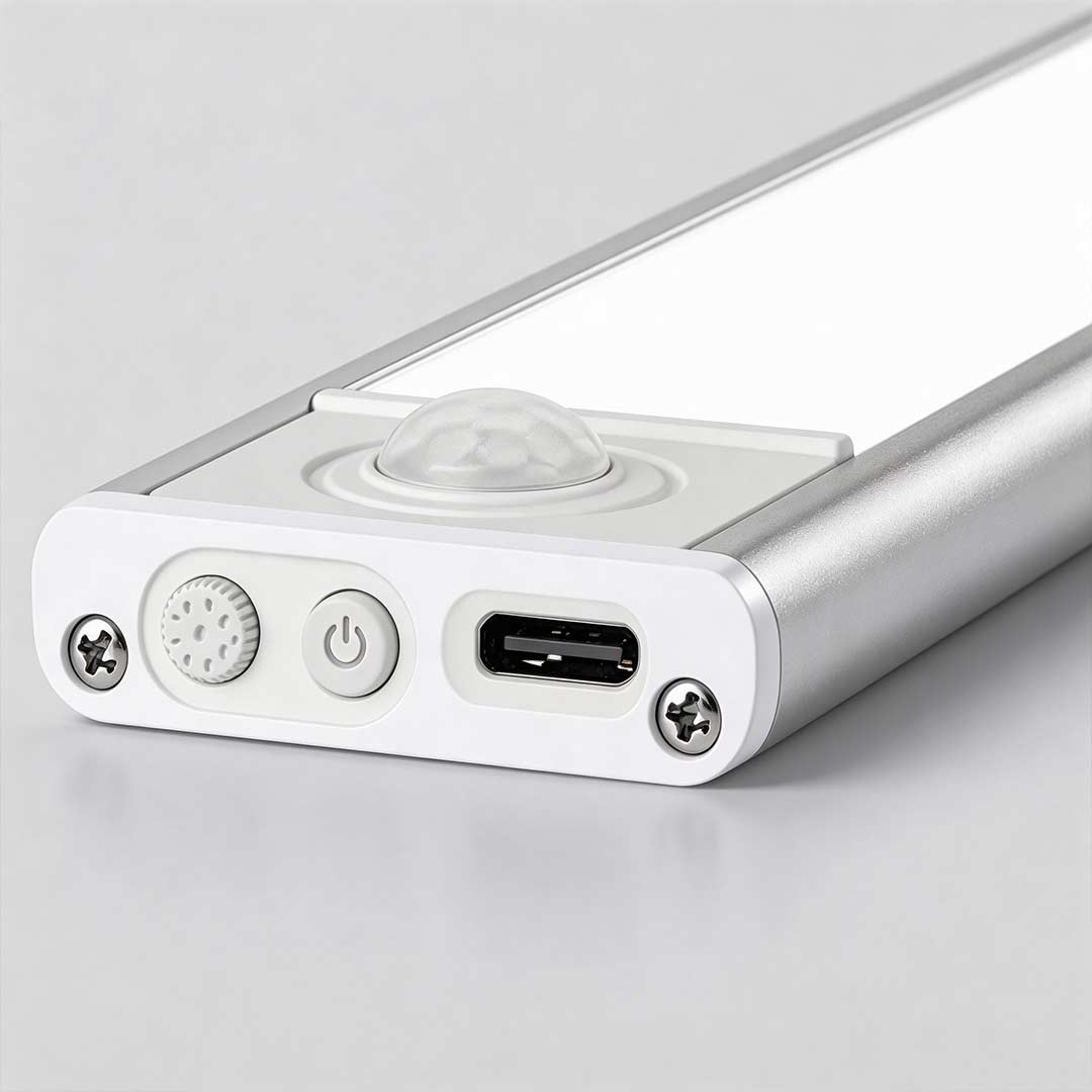 Kabellose LED Unterbaubeleuchtung – Mit Bewegungssensor & USB-Akku – Ultraflach-Lighting > Wall Lights > Undercabinet Lights-Lumensis-Silber-Weiß-Lumensis