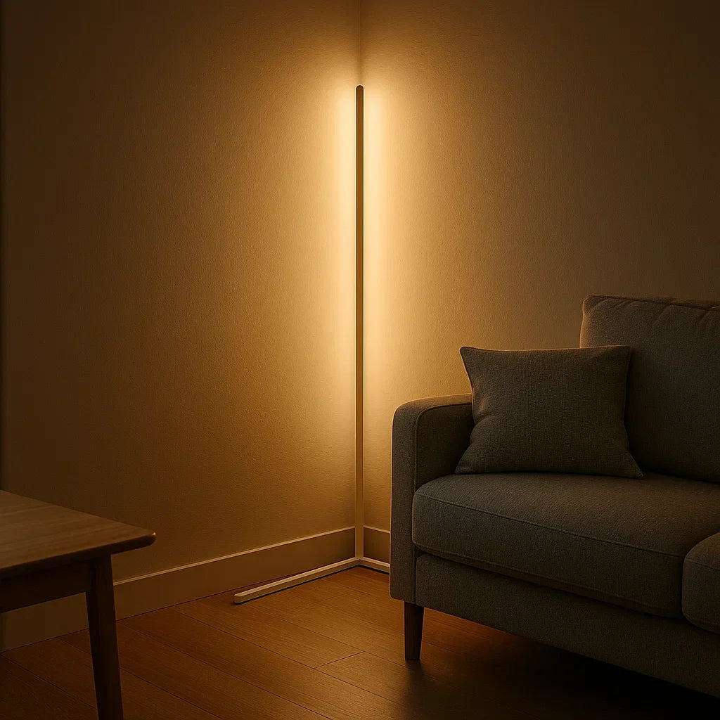 LED Eck-Stehleuchte RGB & Warmweiß – Minimalistische Stehlampe-Lumensis-Schwarz-Lumensis